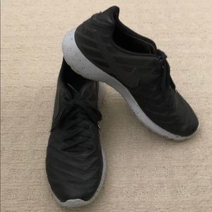 Nike FC black leather sneaker with grey sole
